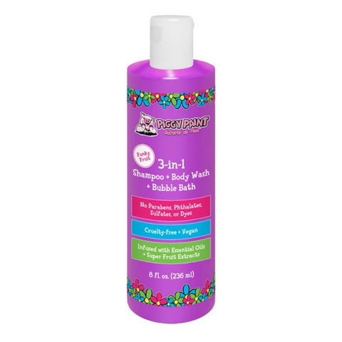Piggy Paint, 3-In-1 Shampoo, Body Wash And Bubble Bath, 8 Oz