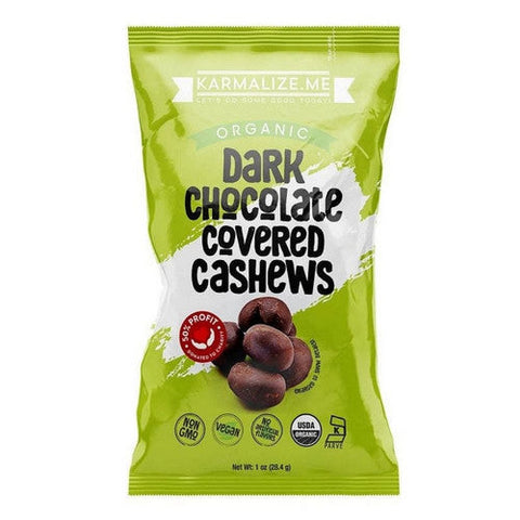 Karmalize.Me, Vegan Dark Chocolate Covered Cashews, 1 Oz Karmalize.Me