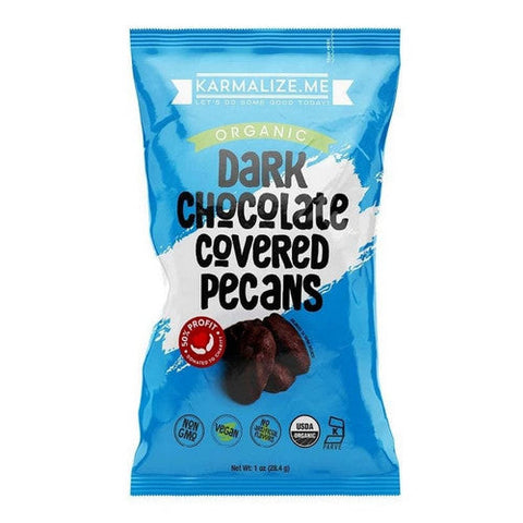 Karmalize.Me, Vegan Dark Chocolate Covered Pecans, 1 Oz Karmalize.Me