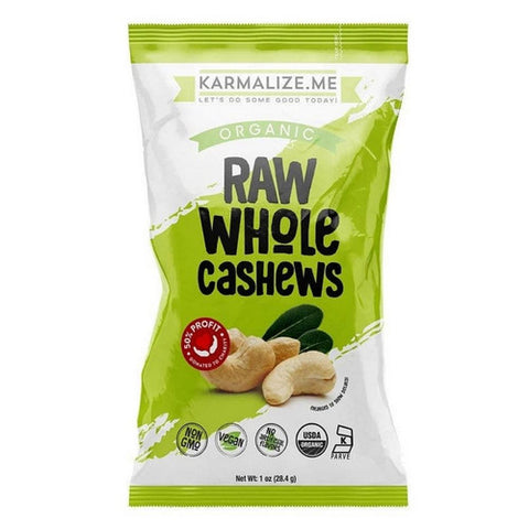 Karmalize.Me, Raw Whole Cashews, 1 Oz