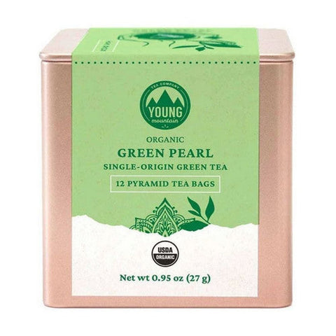 Young Mountain Tea, Organic Green Pearls Tea, 12 Bags Young Mountain Tea