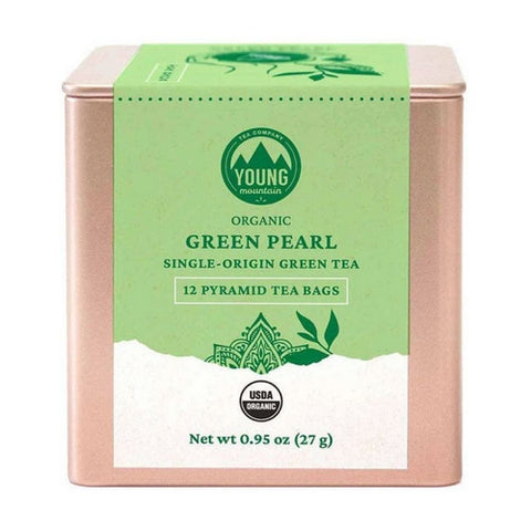 Young Mountain Tea, Organic Green Pearls Tea, 12 Bags