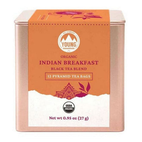 Young Mountain Tea, Organic Indian Breakfast Tea, 12 Bags Young Mountain Tea