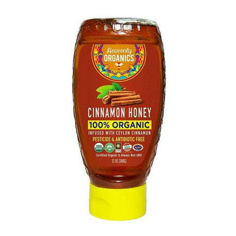 Heavenly Organics, Organic Raw Cinnamon Honey squeeze bottle, 12 Oz Heavenly Organics