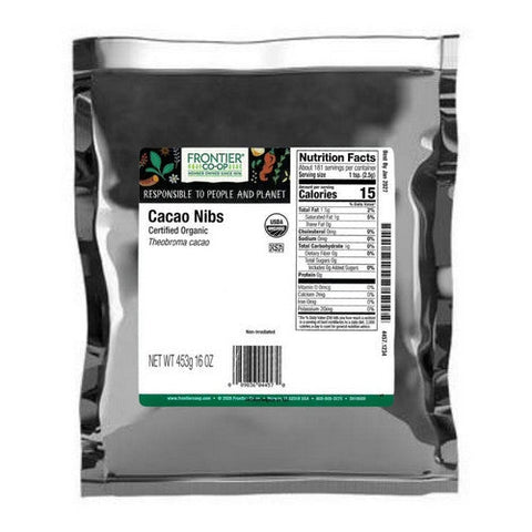 Frontier Coop, Organic Cacao Nibs, 1 Lb Frontier Coop