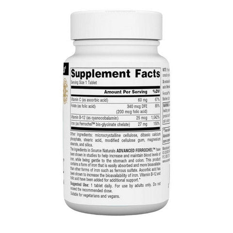 Source Naturals, Advanced Ferrochel, 90 Tabs Source Naturals