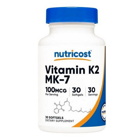 Nutricost, Vitamin K2 MK-7 Softgels, 100 Mcg, 30 Softgels