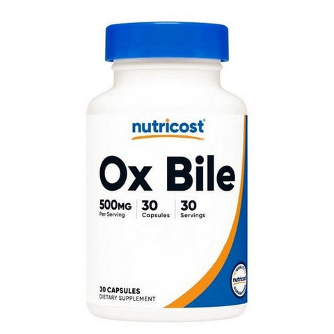 Nutricost, Ox Bile Capsules, 500 Mg, 30 Count Nutricost