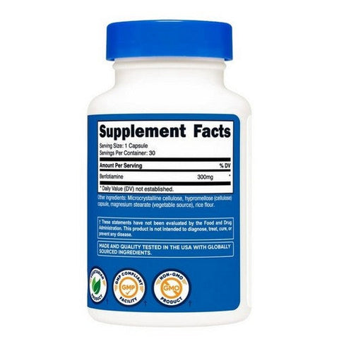 Nutricost, Benfotiamine Capsules, 300 Mg, 30 Count Nutricost