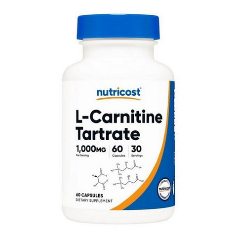 Nutricost, L-Carnitine Tartrate, 1000 Mg, 60 Caps