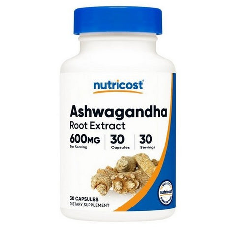 Nutricost, Ashwagandha Root Capsules, 600 Mg, 30 Caps