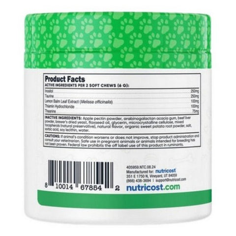 Nutricost, Nutricost Pet Calming Support Beef, 60 Chews