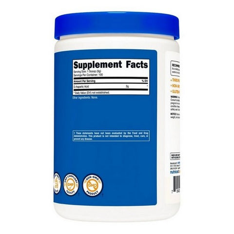 Nutricost, D-Aspartic Acid Unflavoured, 300 Grams