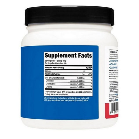 Nutricost, BCAA Powder Strawberry Kiwi, 60 Servings