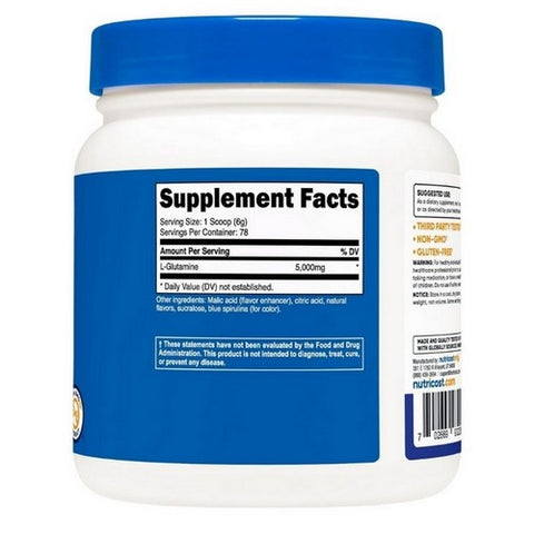 Nutricost, L-Glutamine Powder Blue Raspberry, 500 Grams