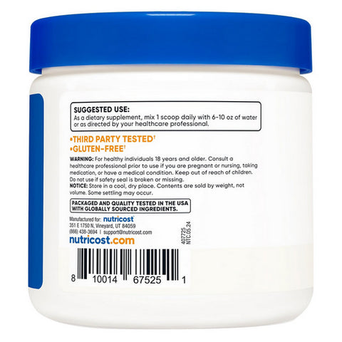 Nutricost, L-Glutamine Powder, 250 Grams