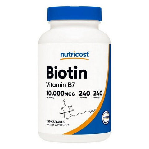 Nutricost, Biotin Capsules, 10 Mg, 240 Count