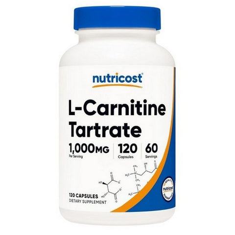 Nutricost, L-Carnitine Tartrate, 1000 Mg, 120 Caps