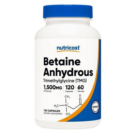 Nutricost, Betaine Anhydrous Capsules, 1500 Mg, 120 Count