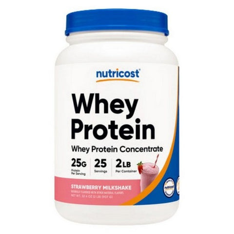 Nutricost, Whey Protein Concentrate Powder Strawberry Milkshake, 2 Lbs
