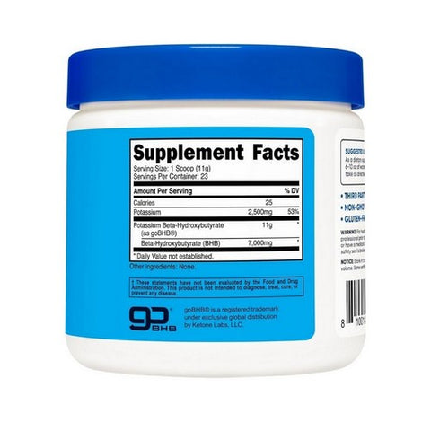 Nutricost, Ketone BHB Potassium Powder, 250 Grams