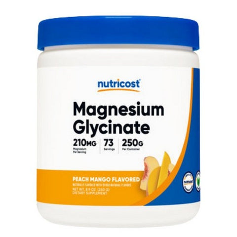 Nutricost, Magnesium Glycinate Peach Mango, 250 Grams