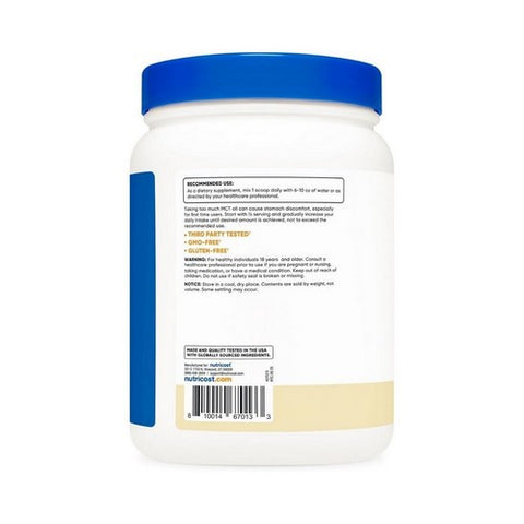 Nutricost, C8 MCT Oil Powder Vanilla, 1 Lb