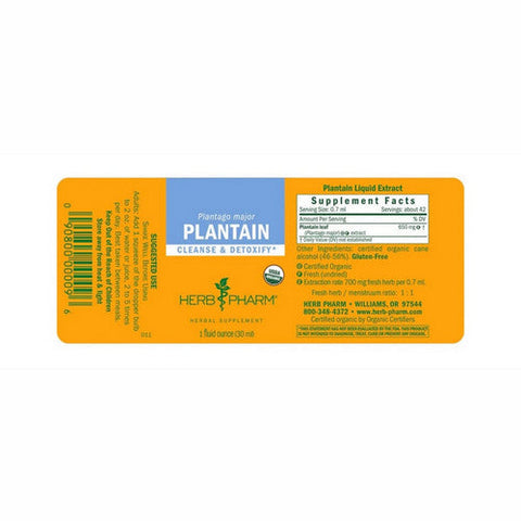 Herb Pharm, Plantain Extract, 1 Oz Herb Pharm