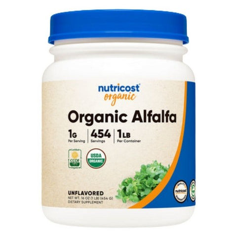 Nutricost, Organic Alfalfa Powder, 1 Lb