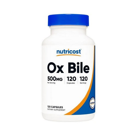 Nutricost, Ox Bile Capsules, 500 Mg, 120 Count