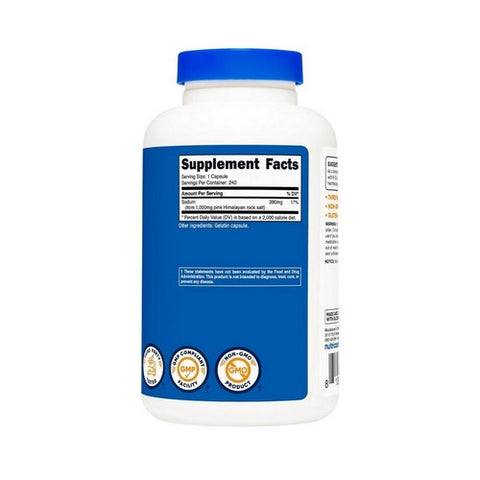 Nutricost, Himalayan Salt Capsules, 1000 Mg, 240 Count