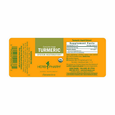 Herb Pharm, Turmeric Extract, 1 Oz