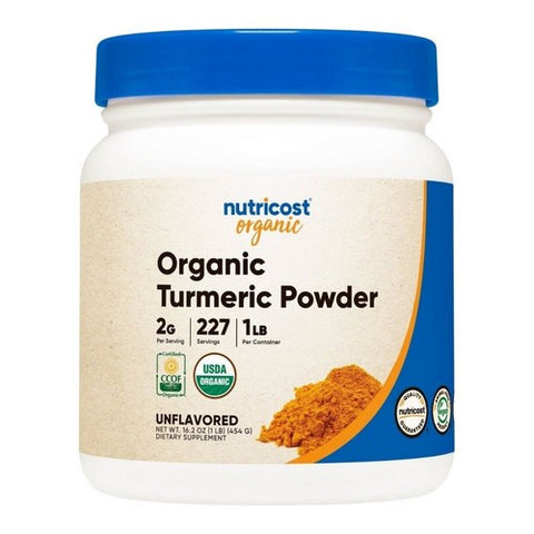 Nutricost, Organic Turmeric Powder, 1 Lb