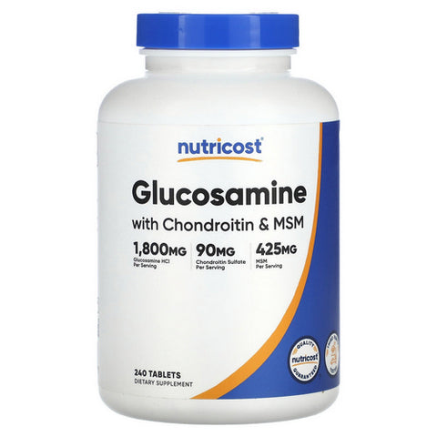 Nutricost, Glucosamine + Chondroitin + MSM Tablets, 240 Count