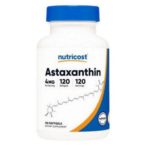 Nutricost, Astaxanthin Softgels, 4 Mg, 120 Count