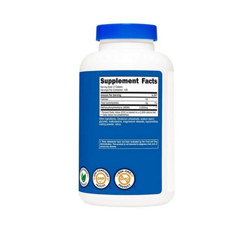 Nutricost, Msm, 2000 Mg, 240 Tabs