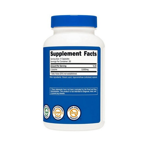 Nutricost, L-Leucine Capsules, 2000 Mg, 120 Count