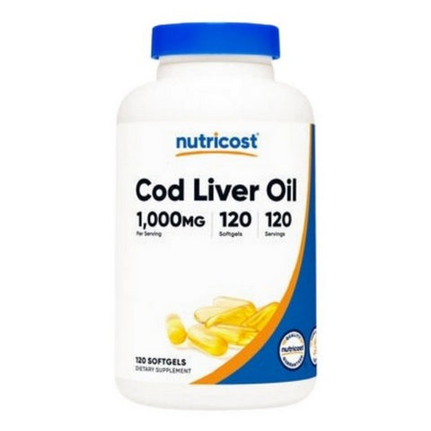 Nutricost, Cod Liver Oil Softgels, 1000 Mg, 120 Count