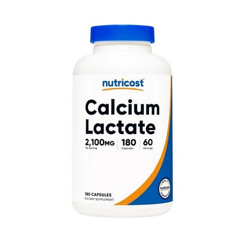 Nutricost, Calcium Lactate Capsules, 2100 Mg, 180 Count