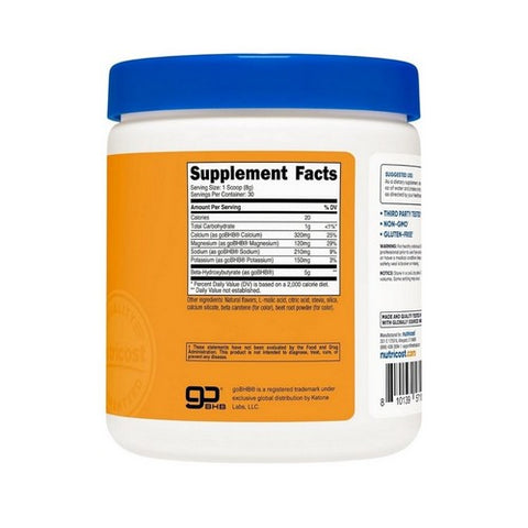 Nutricost, Bhb Salts Gobhb Peach Mango, 30 Serving
