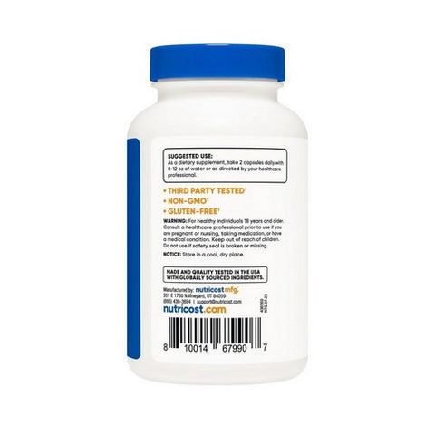 Nutricost, Mimosa Pudica Seed 10:1 Capsules, 12000 Mg, 120 Count