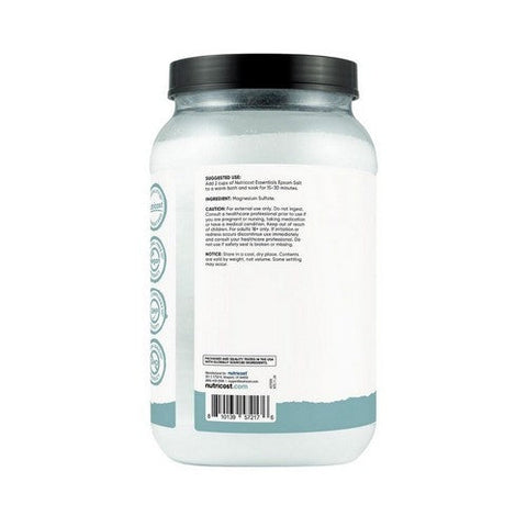 Nutricost, Essentials Pure Epsom Salt Magnesium Sulfate Relaxing Soaking Solution, 8 Lbs Nutricost