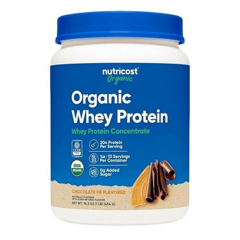Nutricost, Organic Whey Protein Powder Chocolate Peanut Butter, 1 Lb