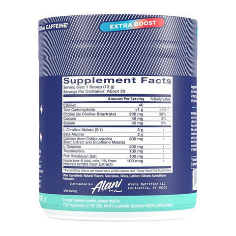 Alani Nu, Pre Workout With Extra Boost Rocket Pop, 13.8 Oz Alani Nu
