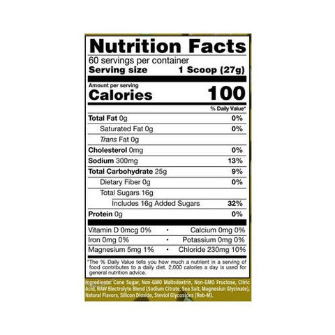 Raw Nutrition, Fuel Endurance Lemon Lime, 1600 Grams Raw Nutrition