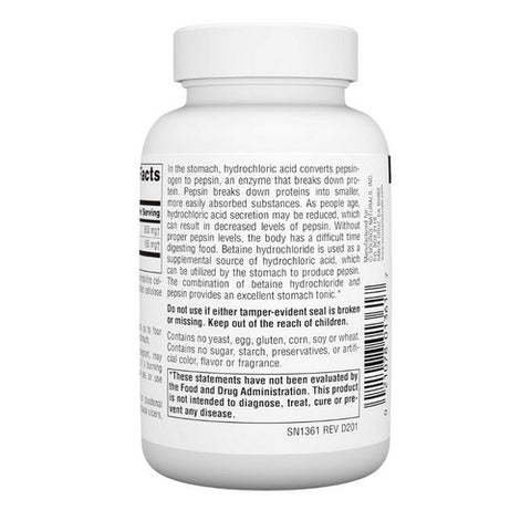 Source Naturals, Betaine Hcl, 90 Tabs
