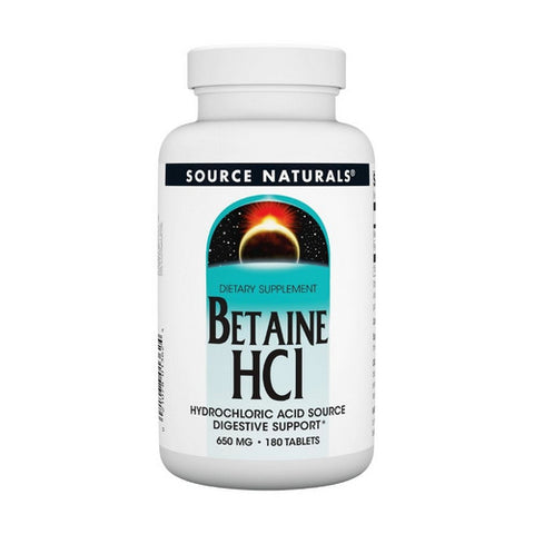 Source Naturals, Betaine Hcl, 180 Tabs