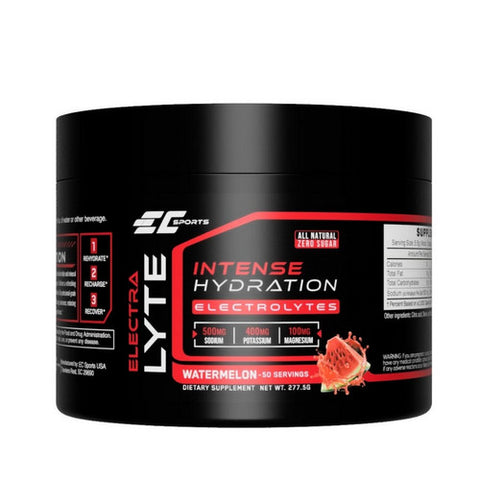 EC Sports, Hydrate Electrolyte Powder Watermelon, 277 Grams