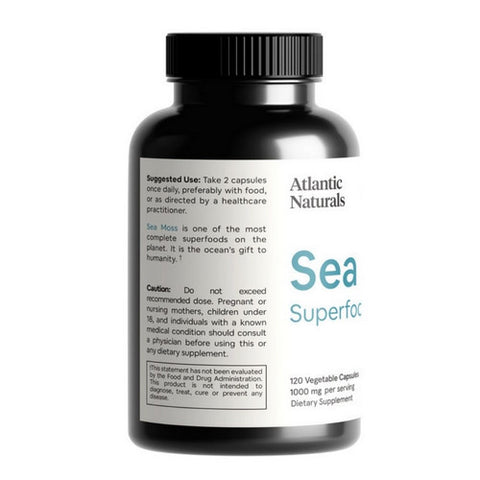 Atlantic Naturals, Organic Sea Moss Superfood, 120 Capsules