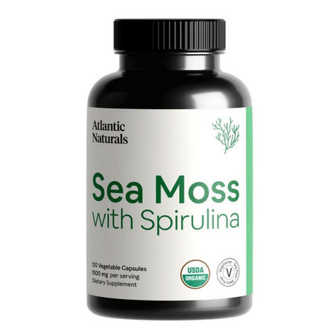 Atlantic Naturals, Organic Sea Moss with Spirulina, 120 Capsules